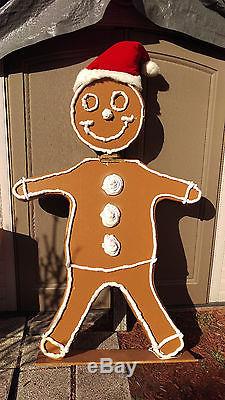 Life size animated Gingerbread (s) Christmas Decorations 2 large & 1 small