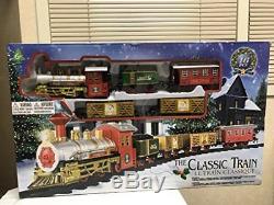 Light Sounds Electric CHRISTMAS TRAIN SET Holiday Decoration Mounts in Tree