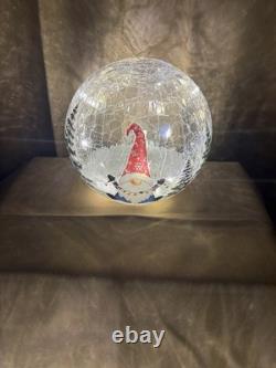 Lighted Crackle Glass Gnome Spheres