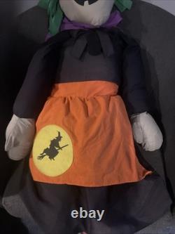 Lillian Vernon Vintage Witch Halloween Seasonal Life size Plush Decor