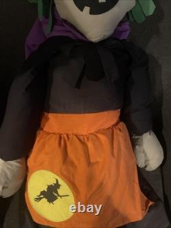 Lillian Vernon Vintage Witch Halloween Seasonal Life size Plush Decor