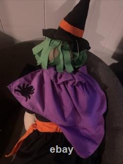 Lillian Vernon Vintage Witch Halloween Seasonal Life size Plush Decor