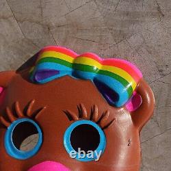 Lisa Frank Halloween RARE Rainbow Bear Mask VTG 80s Early NOS