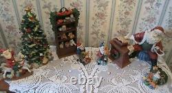 Living Home Christmas 8 pc. Santa Scene Fine Porcelain