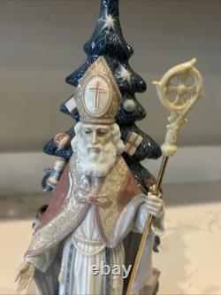 Lladro St. Nicholas Porcelain Figurine Father Christmas Santa Claus In Box