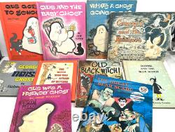 Lot (10) vtg 60s 70s Halloween hardcover kids books GUS Dorrie Witch Monsters