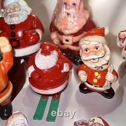 Lot -12 RARE Vintage Santas Celluloid Gurley Spun Cotton Rosbro Walker ETC READ