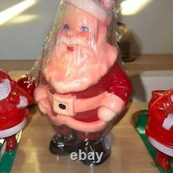 Lot -12 RARE Vintage Santas Celluloid Gurley Spun Cotton Rosbro Walker ETC READ