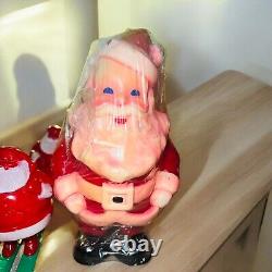 Lot -12 RARE Vintage Santas Celluloid Gurley Spun Cotton Rosbro Walker ETC READ