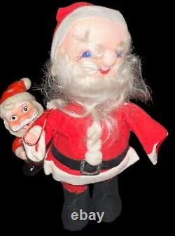 Lot -12 RARE Vintage Santas Celluloid Gurley Spun Cotton Rosbro Walker ETC READ