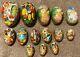 Lot (14) Antique Vintage West Germany Paper Mache Easter Egg Candy Containers