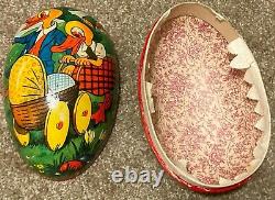 Lot (14) Antique Vintage West Germany Paper Mache Easter Egg Candy Containers