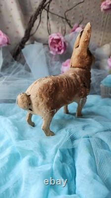 Lot 2 Antique West Germany Paper Mache Composition Easter Bunny Rabbits READ Lot 2 Antique West Germany Paper Mache Composition Easter Bunny Rabbits READ