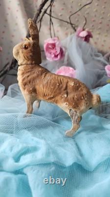 Lot 2 Antique West Germany Paper Mache Composition Easter Bunny Rabbits READ Lot 2 Antique West Germany Paper Mache Composition Easter Bunny Rabbits READ