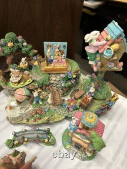 Lot Easter Bunny Spring Village Mountain, Rubber Stamps Art Kit And Much More