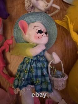 Lot Of 18 Annalee Easter And Spring Time Various Sizes And Years Figures