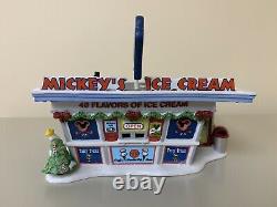 Lot Of 3 Dept 56 DISNEY Mickey's Merry Christmas Village Ice Cream Shop + 2 More
