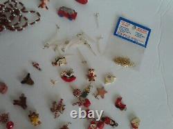 Lot Vintage Westrim Beaded Mini Christmas Tree Ornaments & Decorations