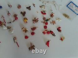 Lot Vintage Westrim Beaded Mini Christmas Tree Ornaments & Decorations