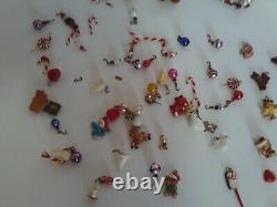 Lot Vintage Westrim Beaded Mini Christmas Tree Ornaments & Decorations