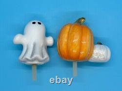 Lot of 2 Nora Fleming Mini Charms Retired Boo Buddy Ghost in EUC & Pumpkins