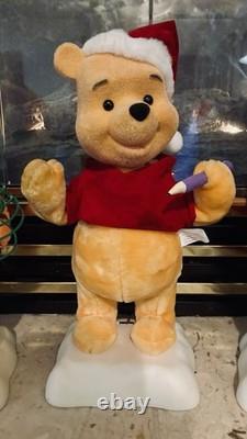 Lot of 3 Telco Disney Winnie the Pooh 1996 Animated Christmas Display