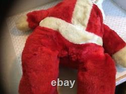 Lot of 3 Vintage 1940's-1950's Christmas Santa Claus Plush Stuffed Dolls