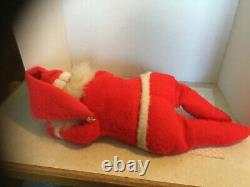 Lot of 3 Vintage 1940's-1950's Christmas Santa Claus Plush Stuffed Dolls