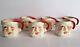 Lot Of 6 Matching Vintage Santa Mugs Enesco Winking Japan 1950s Christmas Ware