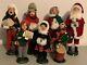 Lot Of 7 Vintage 1980s Byers Choice Carolers Family Santa & Mrs. Claus Drummer