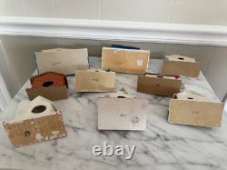 Lot of 9 Putz Christmas Village Cardboard Houses Japan Glitter Vintage 30s-50s Lot of 9 Putz Christmas Village Cardboard Houses Japan Glitter Vintage 30s-50s