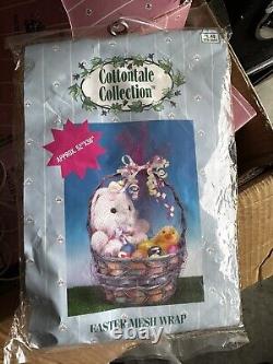 Lot of Cottontale Cottages Porcelain Easter Village With Power Cord