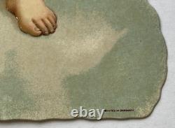 Lovely Large Antique German Angel Diecut Scrap Stand 1915 Lovely Large Antique German Angel Diecut Scrap Stand 1915
