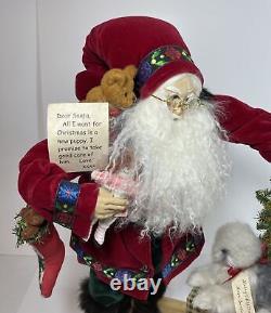 Lynn Haney 2000 Santa Christmas Morning Surprise #1090 Handmade and Signed