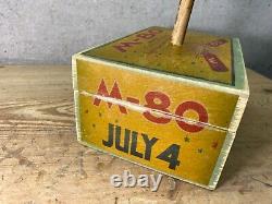 M-80 Fireworks Firecracker 4th of July 8.5 x 5.25 x 3.5 Detonator Box M-80