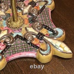 MACKENZIE CHILDS Courtly Check ESPALIER Fireplace Tool Set Never Used FABULOUS