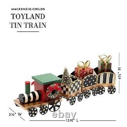 MACKENZIE-CHILDS Toyland Tin Train Christmas Tabletop Decor Holiday Decorativ