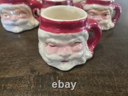MCM Santa Claus Punch Bowl Set. 8 Cups. Vintage. Christmas
