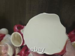 MCM Santa Claus Punch Bowl Set. 8 Cups. Vintage. Christmas