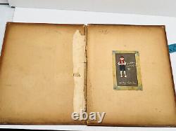 MEGA RARE 1876 Antique Halloween Scrapbook Album Cover Moon Owls Bats WOW