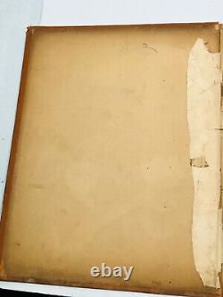 MEGA RARE 1876 Antique Halloween Scrapbook Album Cover Moon Owls Bats WOW