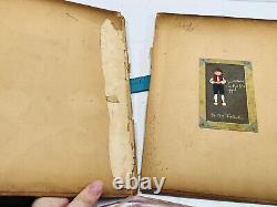 MEGA RARE 1876 Antique Halloween Scrapbook Album Cover Moon Owls Bats WOW