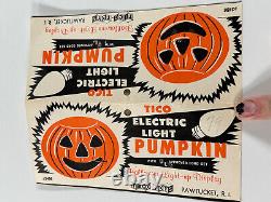 MEGA RARE Tico Toys Halloween Electric Light Pumpkin Package header