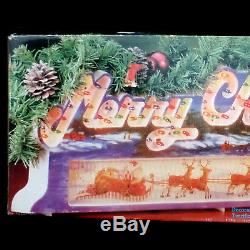 MERRY CHRISTMAS VINTAGE 1995 MARQUEE SIGN with MUSIC MOTION & LIGHTS! SEE VIDEO