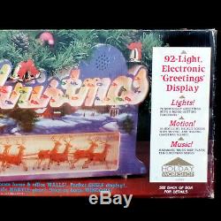 MERRY CHRISTMAS VINTAGE 1995 MARQUEE SIGN with MUSIC MOTION & LIGHTS! SEE VIDEO