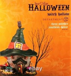 MINT Dept 56, Three Witches Cauldron Haunt #4030758, Witch Hollow Halloween