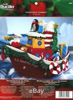 MINT RARE BUCILLA FELT KIT Christmas Tug Boat NIP 86204 2010 S. S North Pole