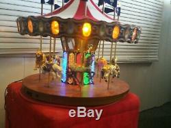 MR. CHRISTMAS 17 wide ANIMATED FLAGS CAROUSEL 75th Anniversary Rare