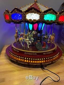 MR CHRISTMAS ANIMATED ROYAL MARQUEE GRAND CAROUSEL With LIGHTSHOW AND MUSIC NEW
