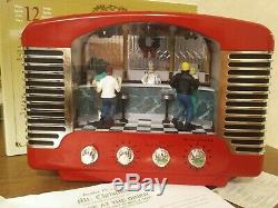 MR CHRISTMAS DANCE AT THE DINER ANIMATED AM/FM RADIO & MUSIC BOX With12 SONGS